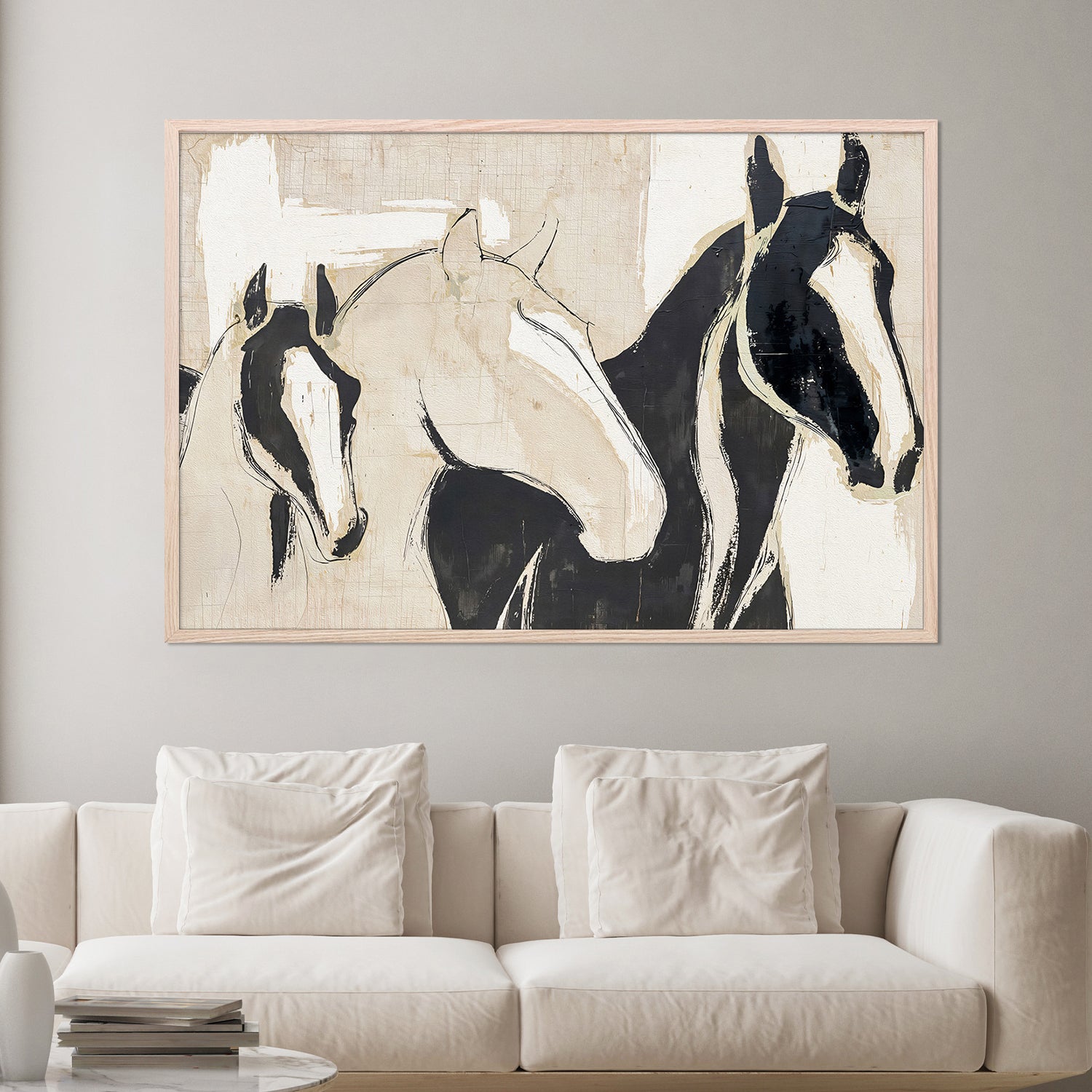 wall-art-print-canvas-poster-framed-horse family-7