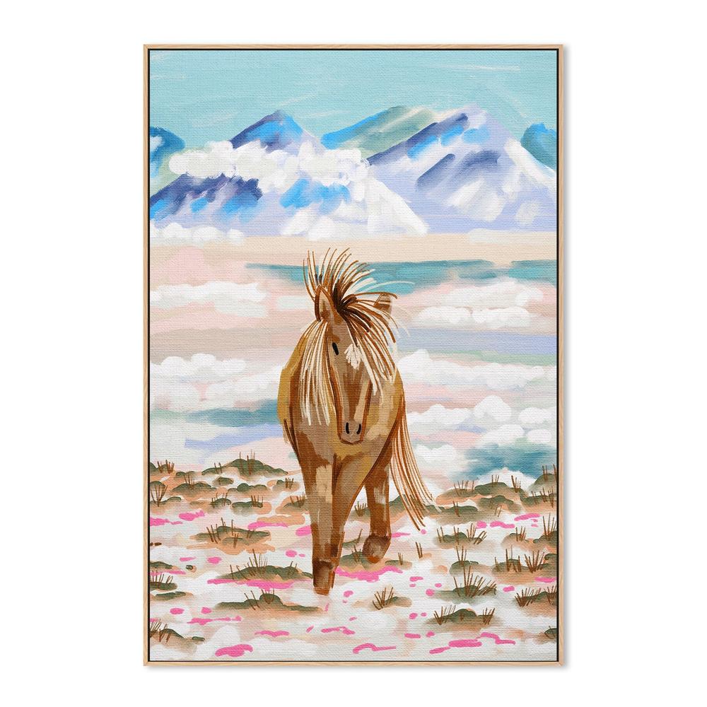 wall-art-print-canvas-poster-framed-Horse In Winter Mountain , By Kartika Paramita-5