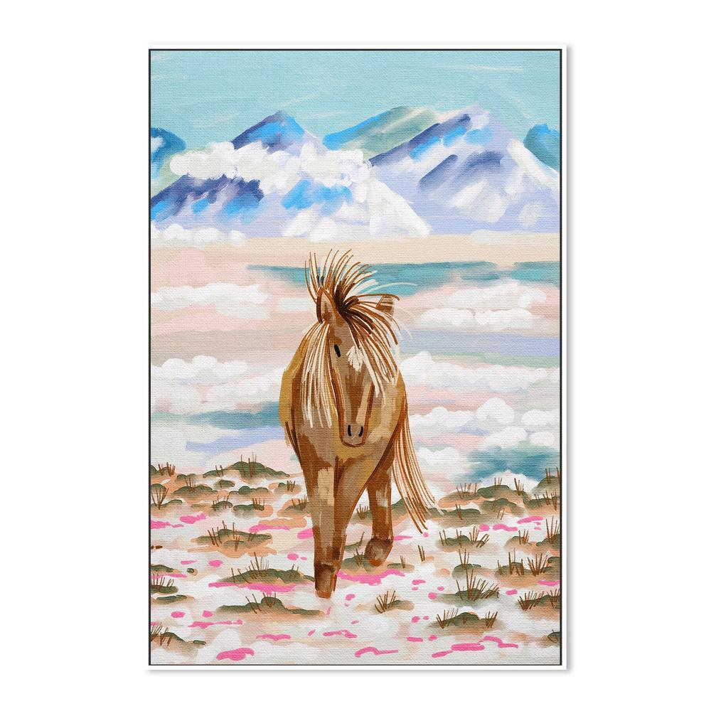 wall-art-print-canvas-poster-framed-Horse In Winter Mountain , By Kartika Paramita-6