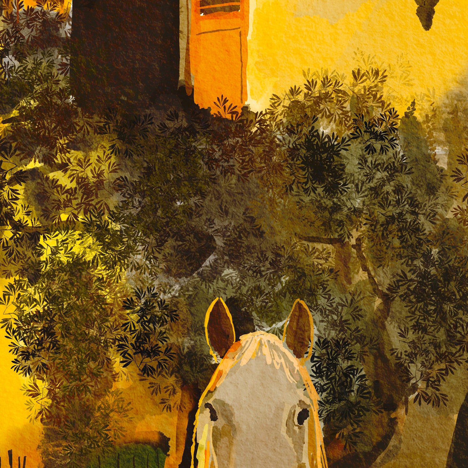 wall-art-print-canvas-poster-framed-Horses House-10