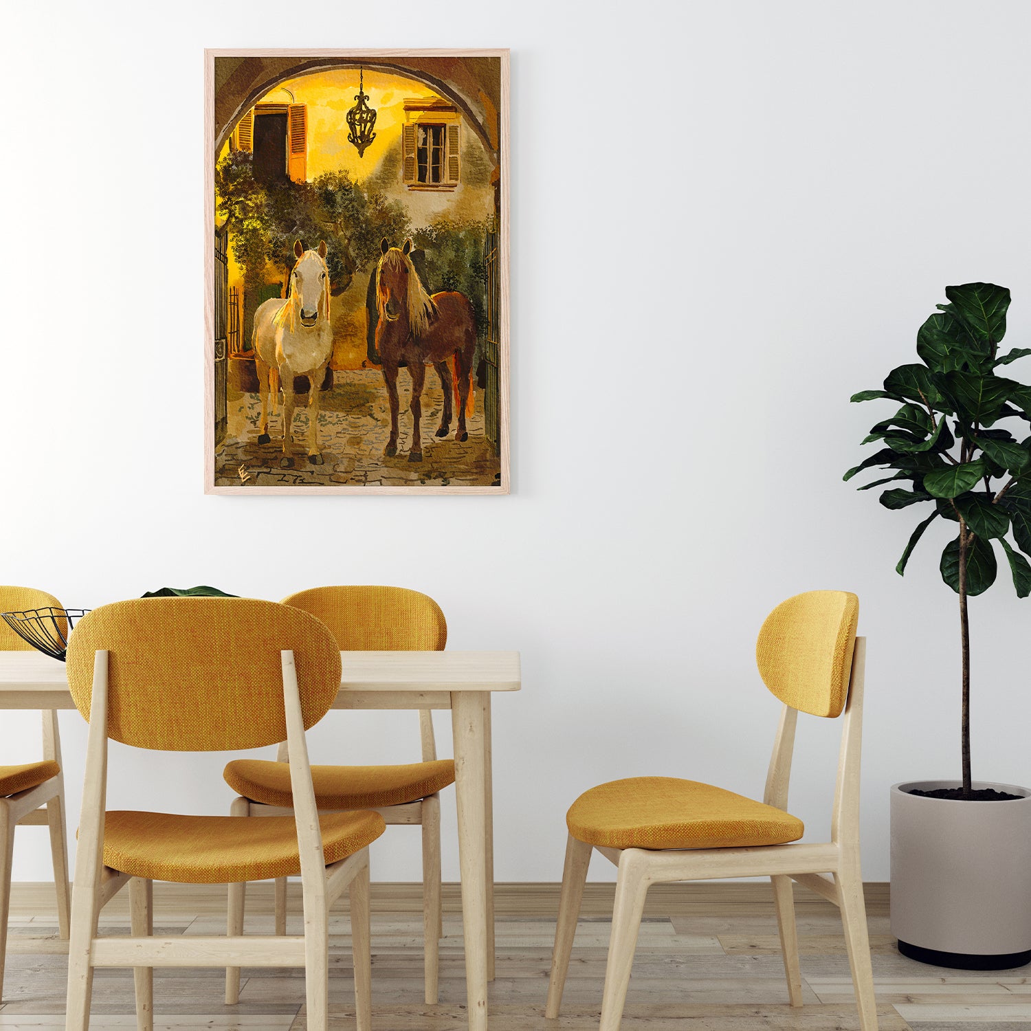 wall-art-print-canvas-poster-framed-Horses House-8