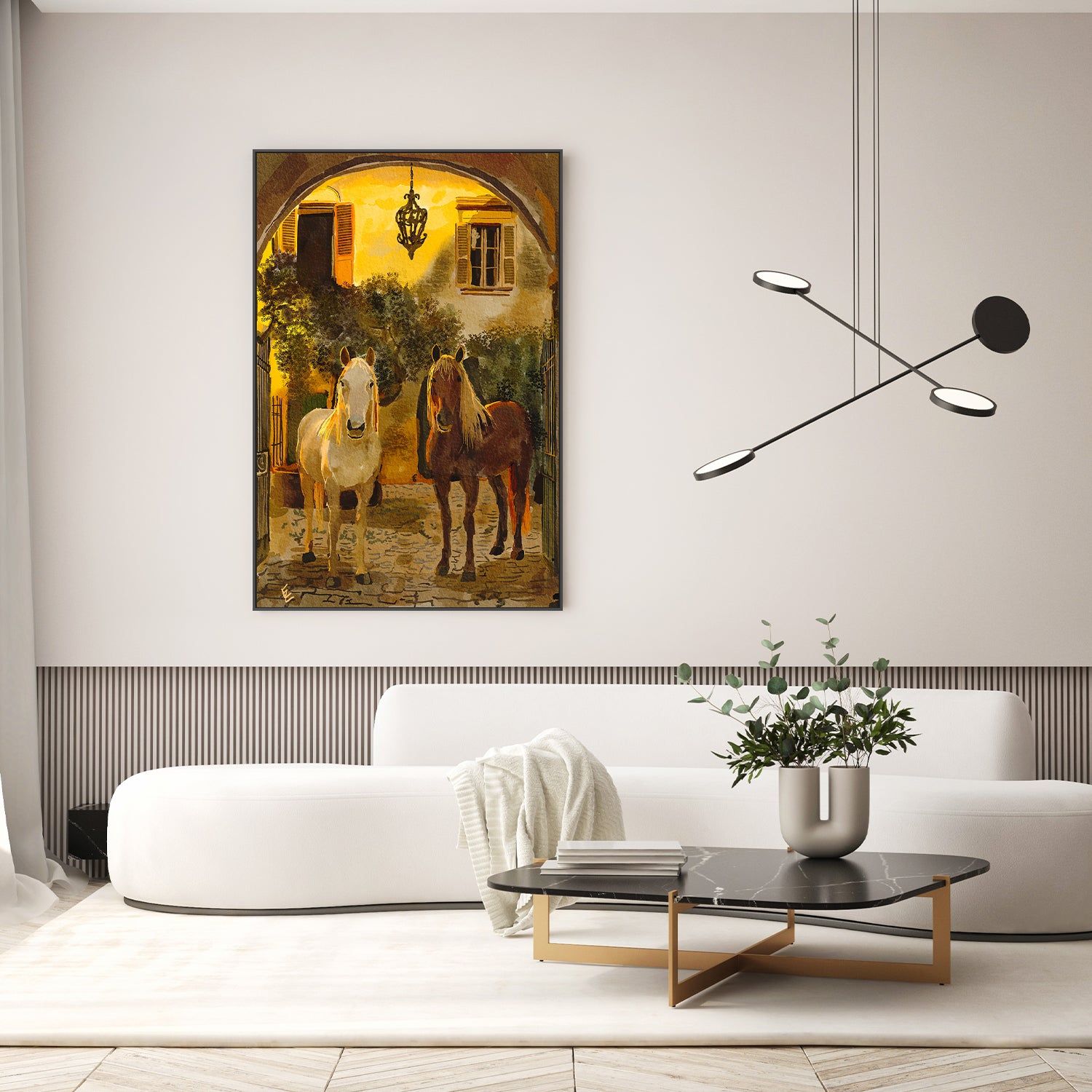 wall-art-print-canvas-poster-framed-Horses House-9