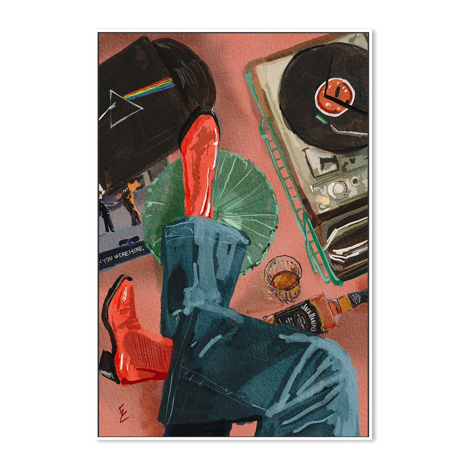 wall-art-print-canvas-poster-framed-I Wish You Were Here , By Ekaterina Zagorska-5