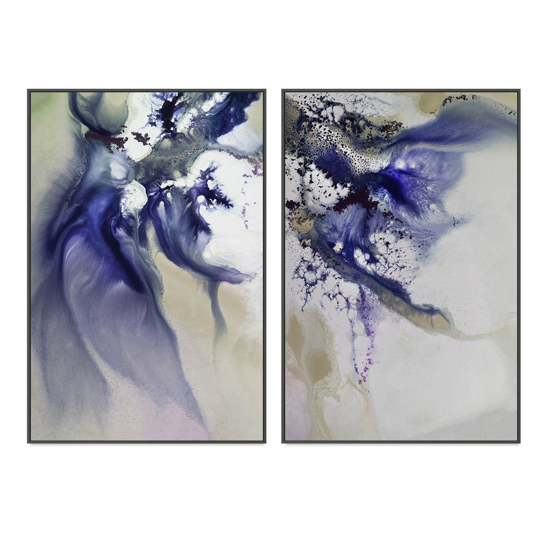wall-art-print-canvas-poster-framed-Indigo Rhapsody, Style A & B, Set Of 2 , By Petra Meikle-3