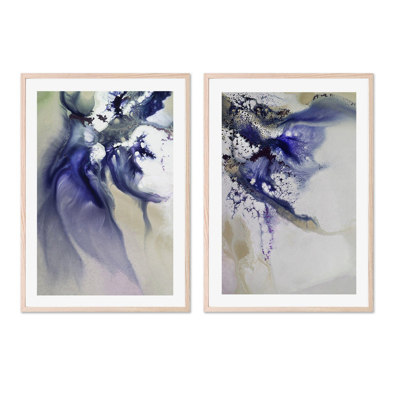 wall-art-print-canvas-poster-framed-Indigo Rhapsody, Style A & B, Set Of 2 , By Petra Meikle-6