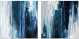wall-art-print-canvas-poster-framed-Indigo Wash, Style A & B, Set Of 2 , By Dan Hobday-GIOIA-WALL-ART
