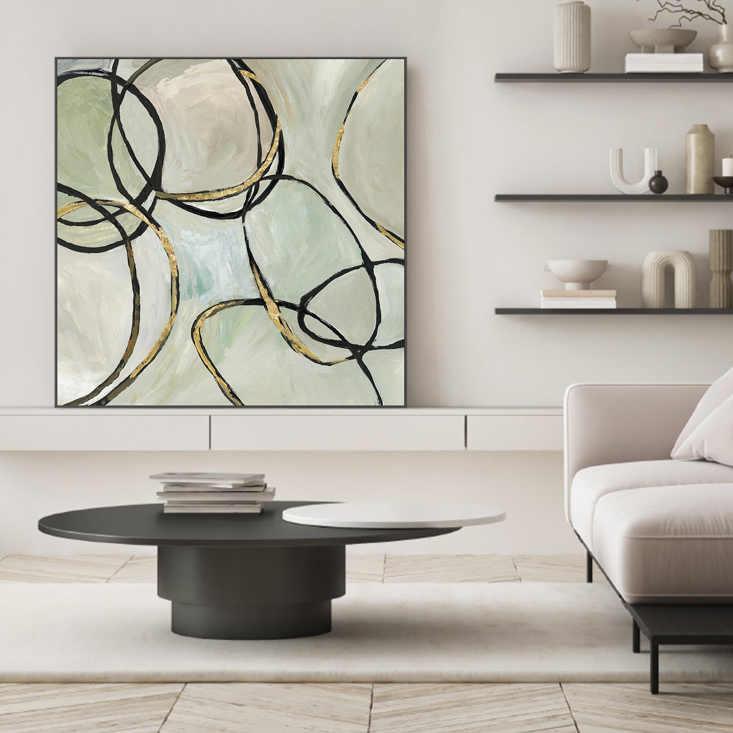 wall-art-print-canvas-poster-framed-Infinity Rings, Style A-2