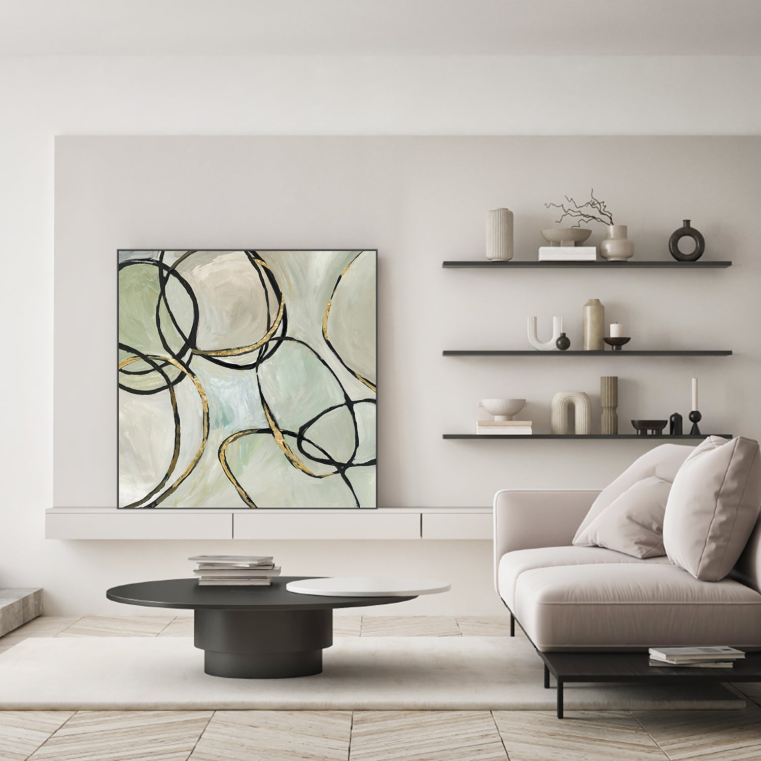 wall-art-print-canvas-poster-framed-Infinity Rings, Style A-7