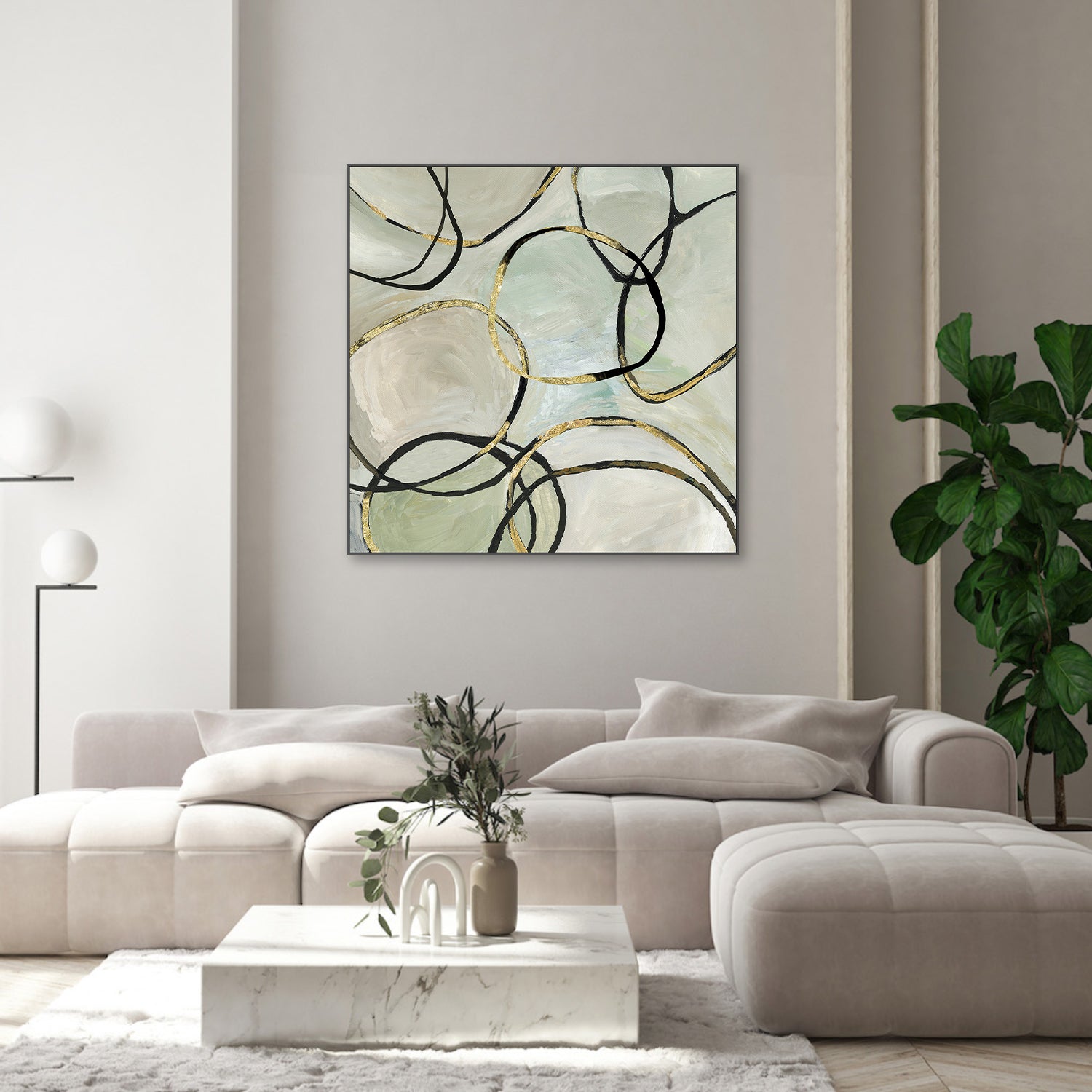 wall-art-print-canvas-poster-framed-Infinity Rings, Style B-7