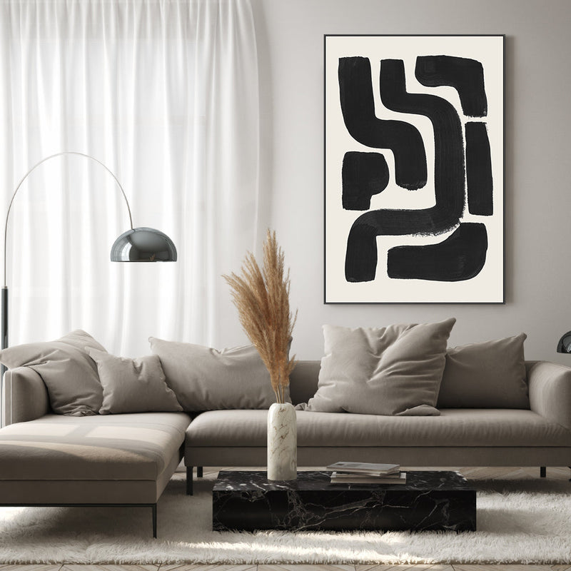 wall-art-print-canvas-poster-framed-Ink Maze , By Ejaaz Haniff-GIOIA-WALL-ART
