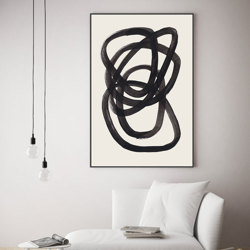 wall-art-print-canvas-poster-framed-Ink Spiral Rings , By Ejaaz Haniff-GIOIA-WALL-ART