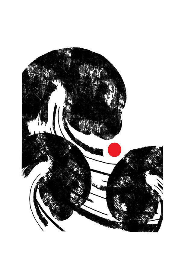 wall-art-print-canvas-poster-framed-Ink waves-1