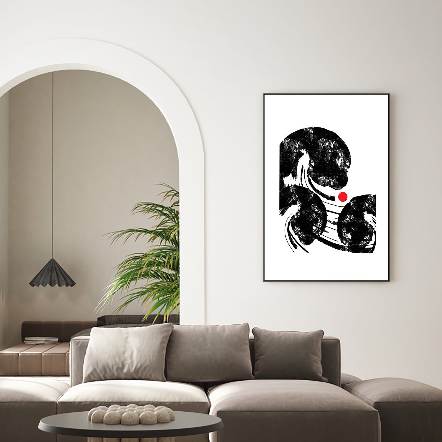 wall-art-print-canvas-poster-framed-Ink waves-2