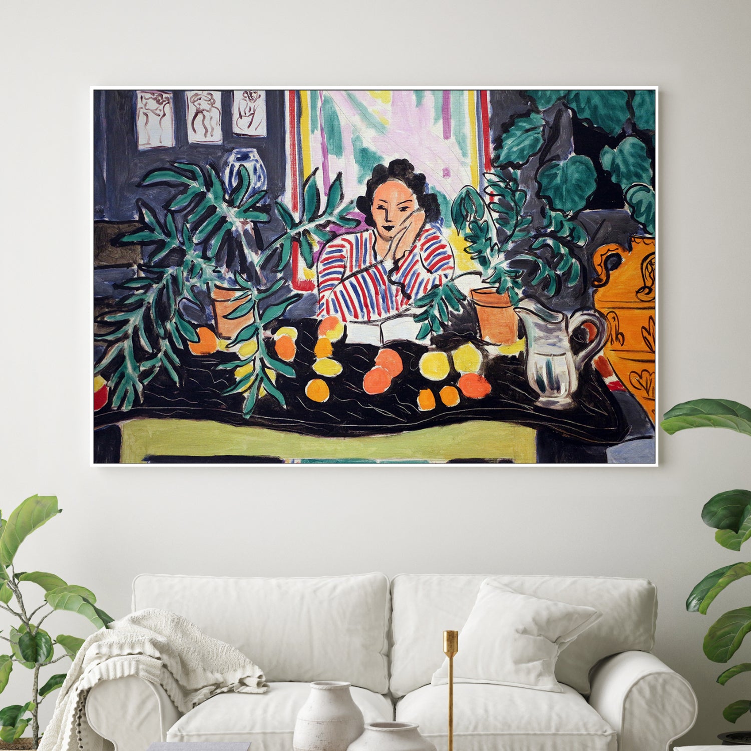 wall-art-print-canvas-poster-framed-Interno Con Vaso Etrusco 1940-2