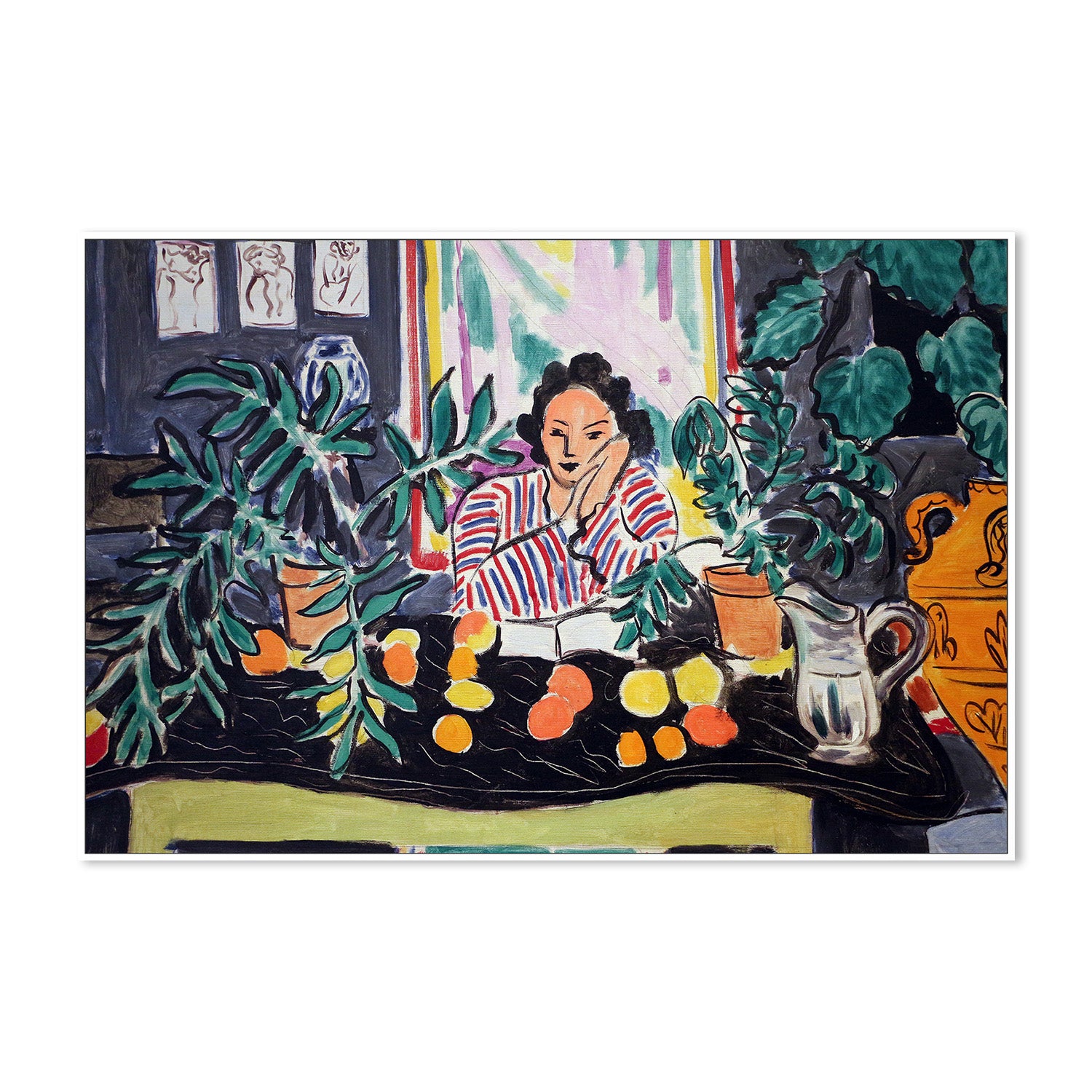 wall-art-print-canvas-poster-framed-Interno Con Vaso Etrusco 1940-5