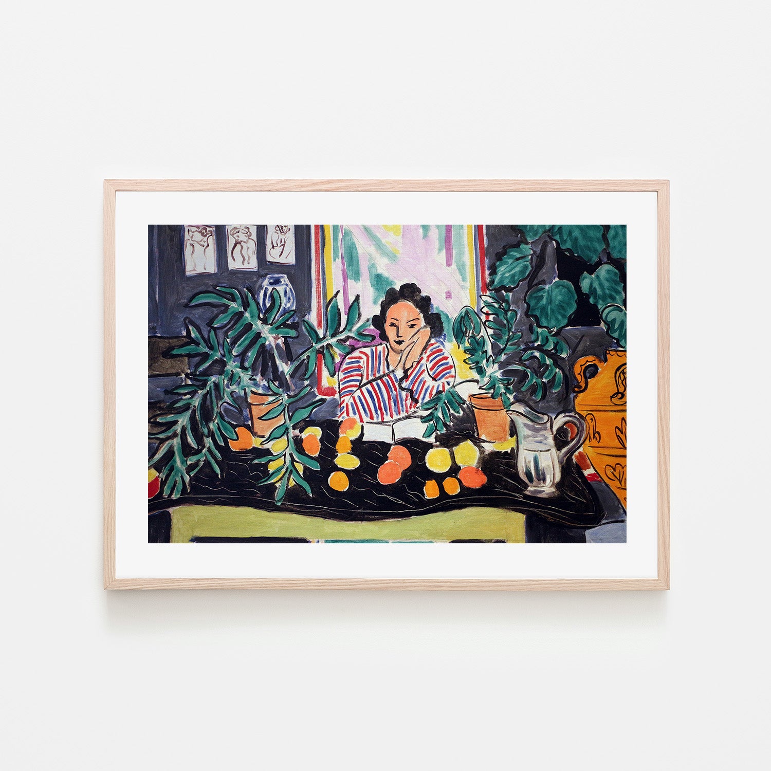 wall-art-print-canvas-poster-framed-Interno Con Vaso Etrusco 1940-6