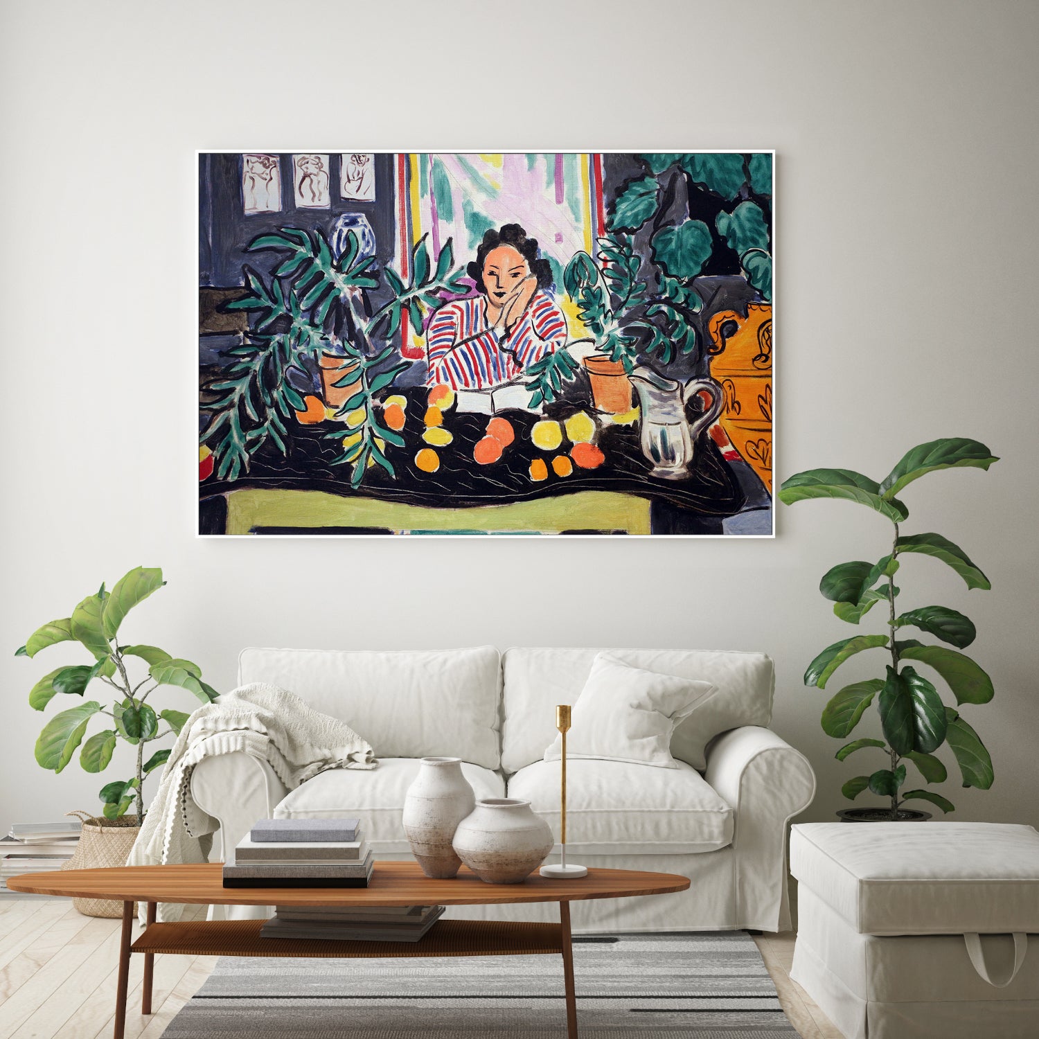 wall-art-print-canvas-poster-framed-Interno Con Vaso Etrusco 1940-7