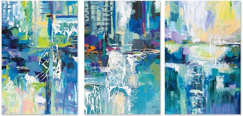 wall-art-print-canvas-poster-framed-Into the water motion sequence, Set of 3-by-Jeanette Vertentes-Gioia Wall Art