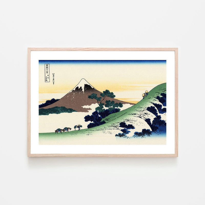 wall-art-print-canvas-poster-framed-Inume pass in the Kai province-by-Katsushika Hokusai-Gioia Wall Art