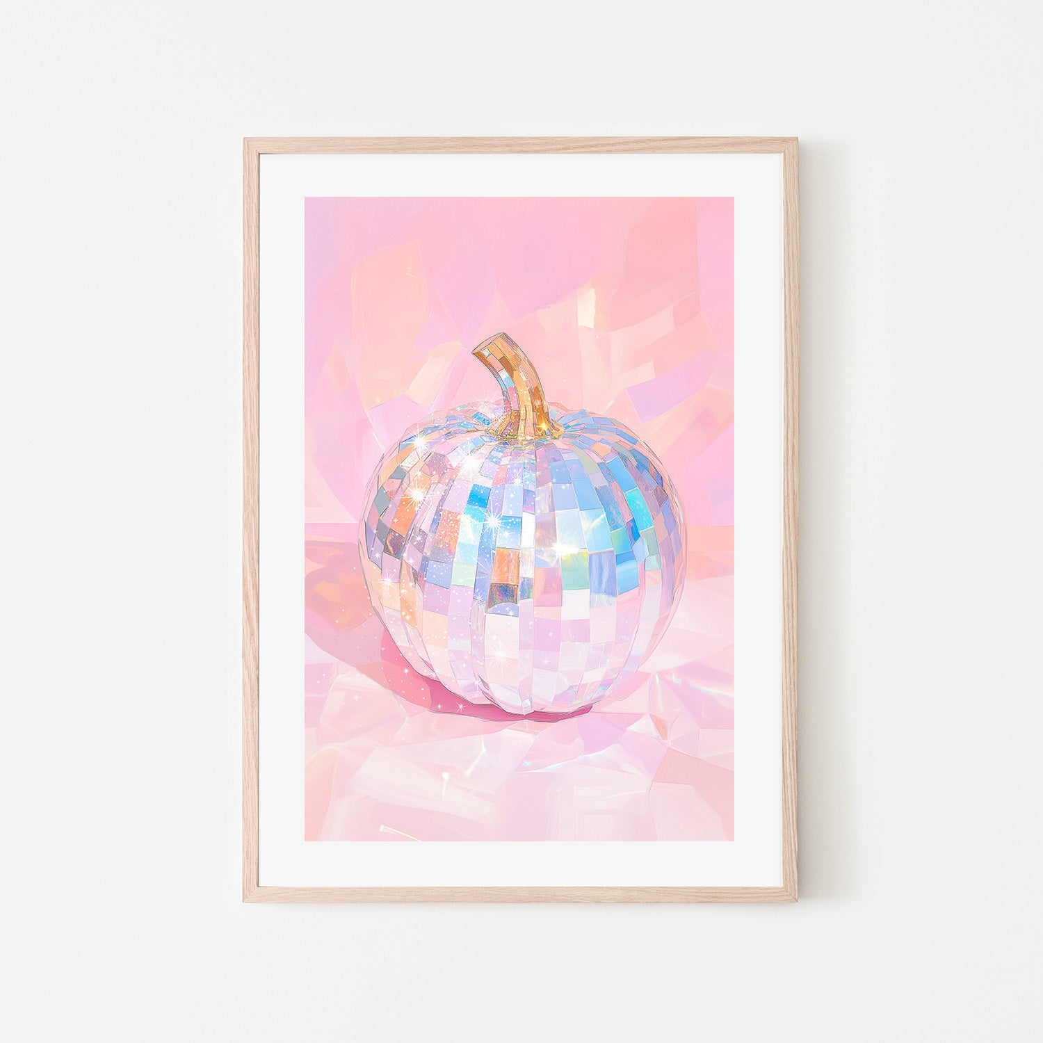 wall-art-print-canvas-poster-framed-Iridescent Disco Ball Pumpkin , By Melloi Art Prints-6