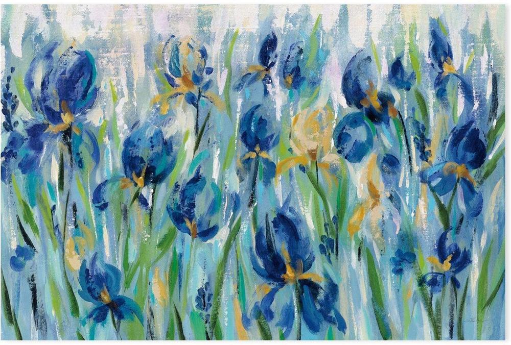 wall-art-print-canvas-poster-framed-Iris Flower Bed-by-Silvia Vassileva-Gioia Wall Art