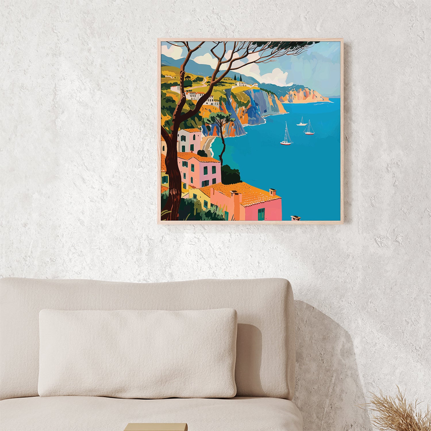 wall-art-print-canvas-poster-framed-Italian Coast, Style A-8