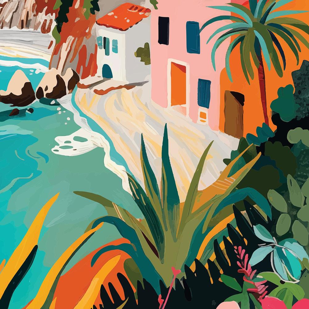 wall-art-print-canvas-poster-framed-Italian Coast, Style D-11