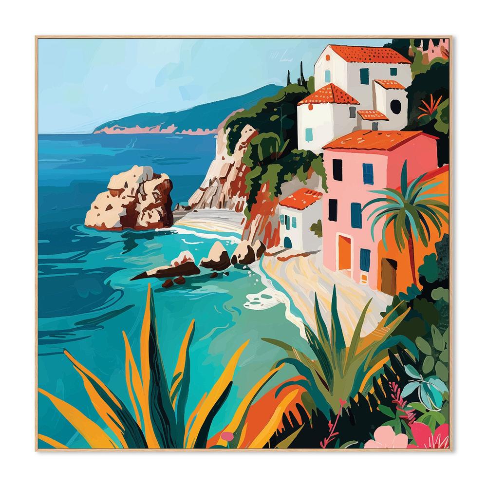 wall-art-print-canvas-poster-framed-Italian Coast, Style D-4