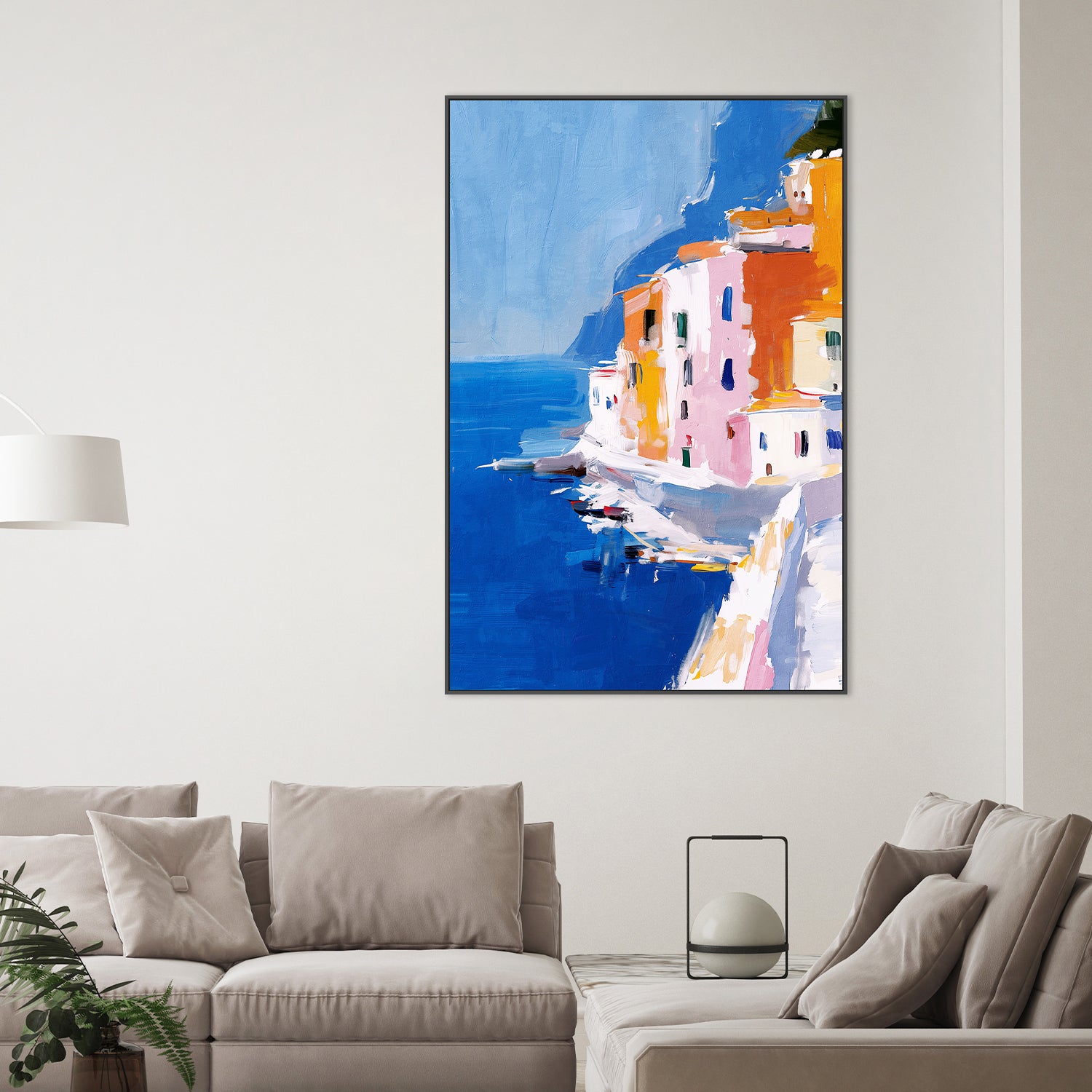 wall-art-print-canvas-poster-framed-Italian Seaside, Style A-2
