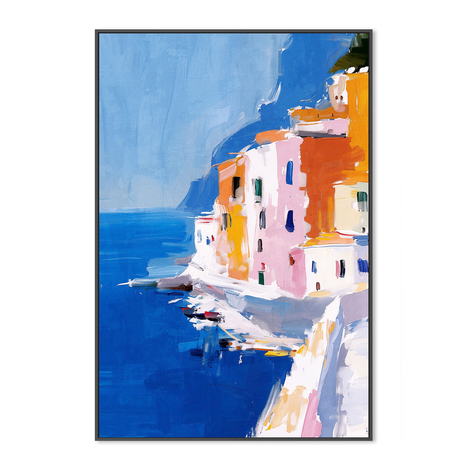 wall-art-print-canvas-poster-framed-Italian Seaside, Style A-3