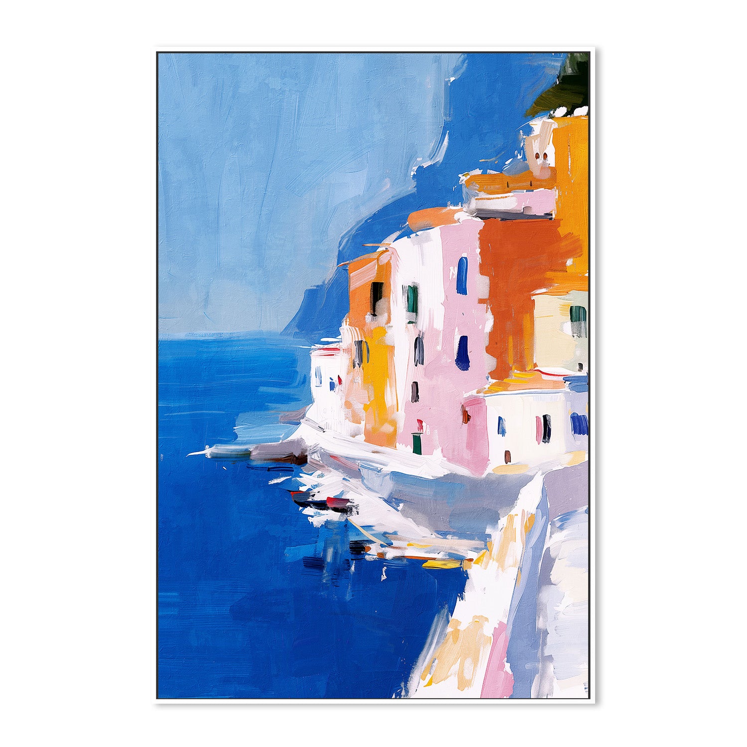 wall-art-print-canvas-poster-framed-Italian Seaside, Style A-5