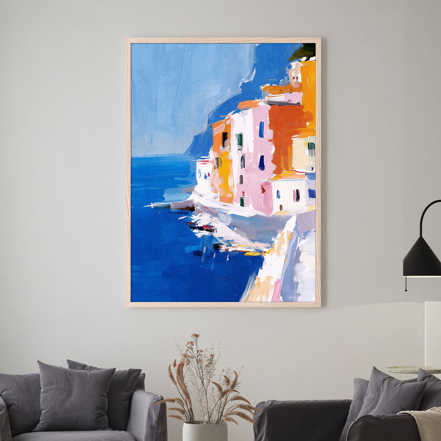 wall-art-print-canvas-poster-framed-Italian Seaside, Style A-7