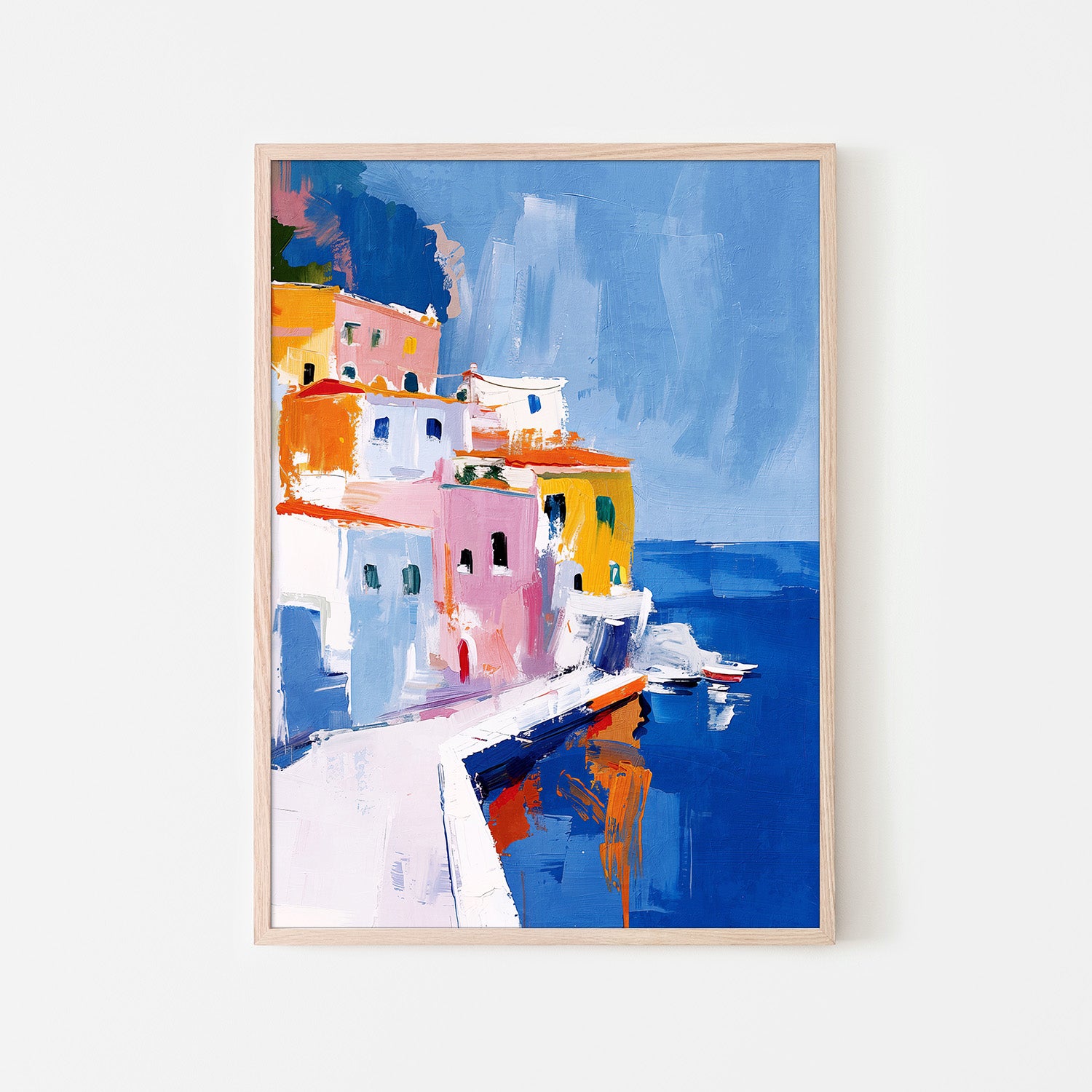 wall-art-print-canvas-poster-framed-Italian Seaside, Style B-6