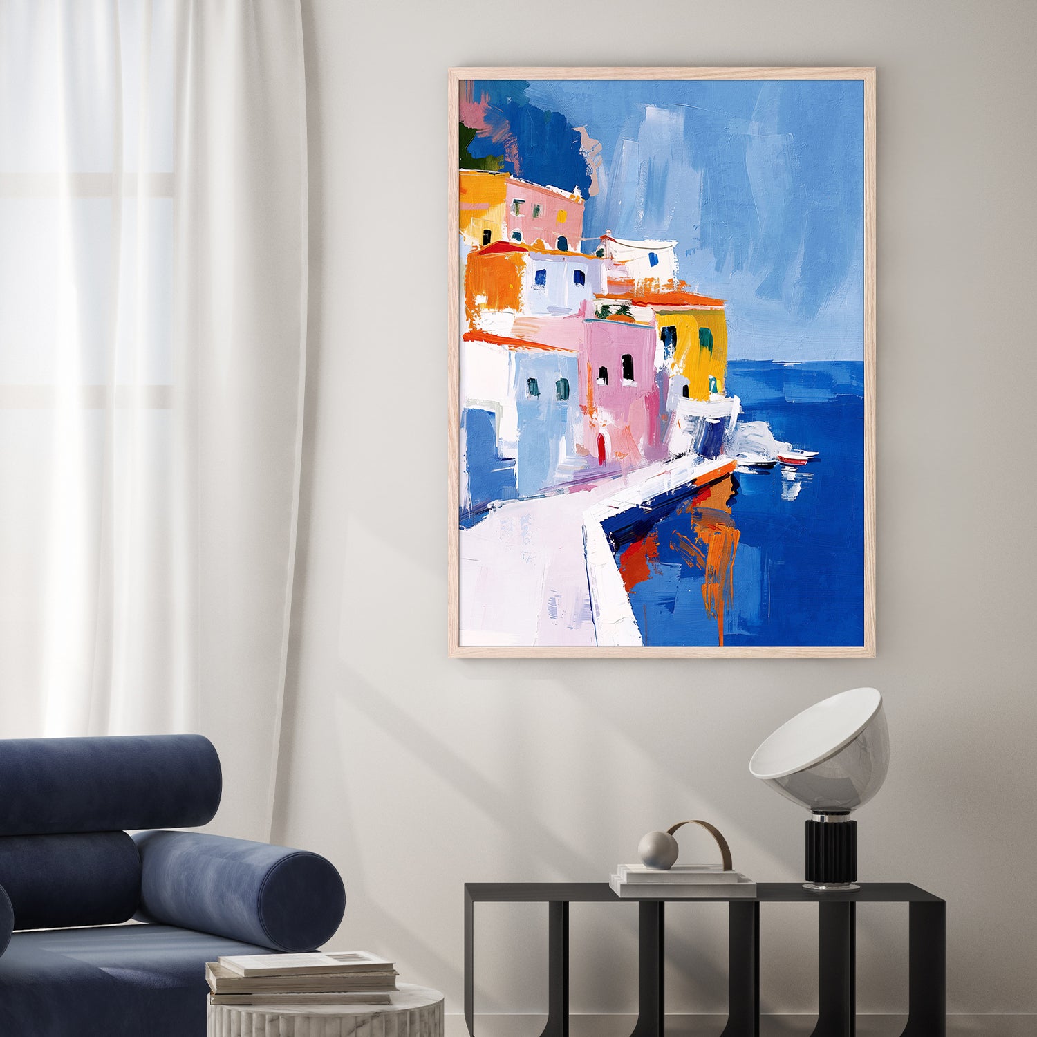 wall-art-print-canvas-poster-framed-Italian Seaside, Style B-7