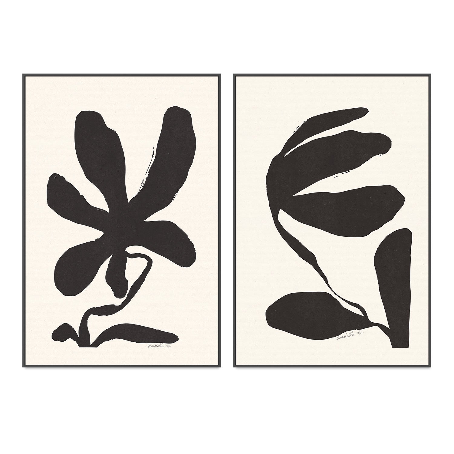 wall-art-print-canvas-poster-framed-Jasmine And Lily, Set Of 2 , By Andelle Art-3
