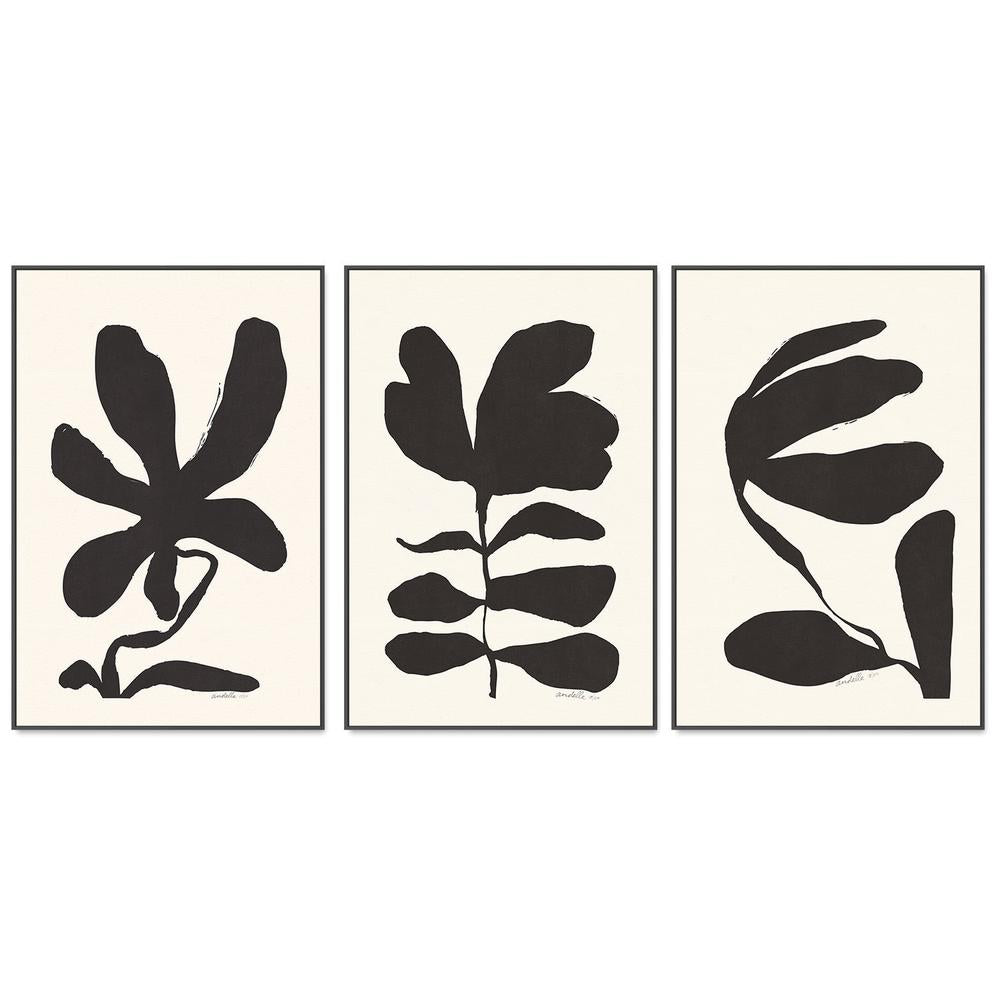 wall-art-print-canvas-poster-framed-Jasmine, Crossandra And Lily, Set Of 3 , By Andelle Art-3