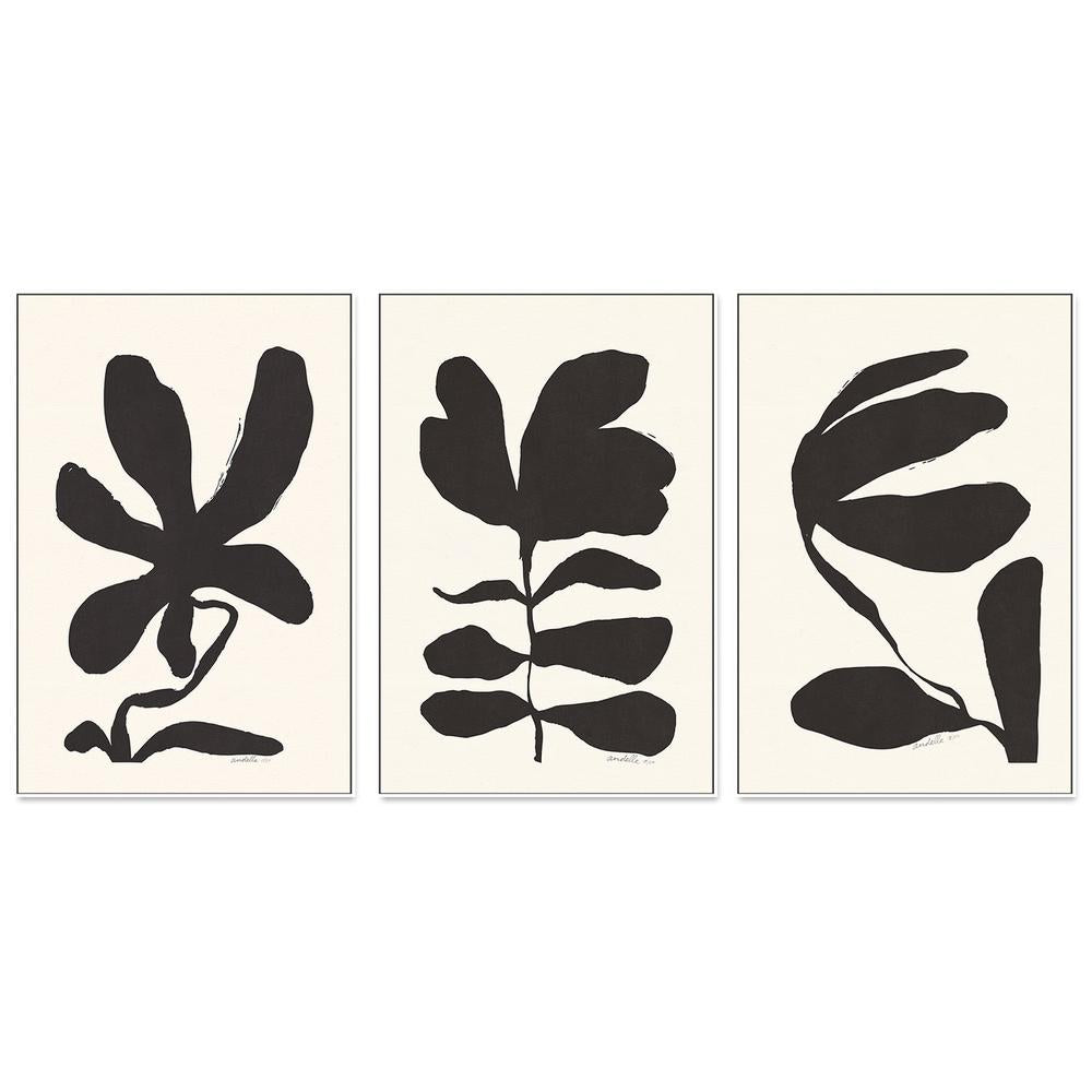 wall-art-print-canvas-poster-framed-Jasmine, Crossandra And Lily, Set Of 3 , By Andelle Art-5