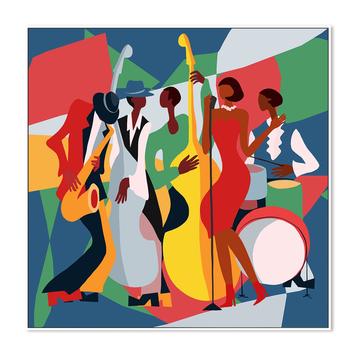 wall-art-print-canvas-poster-framed-Jazz Band-5