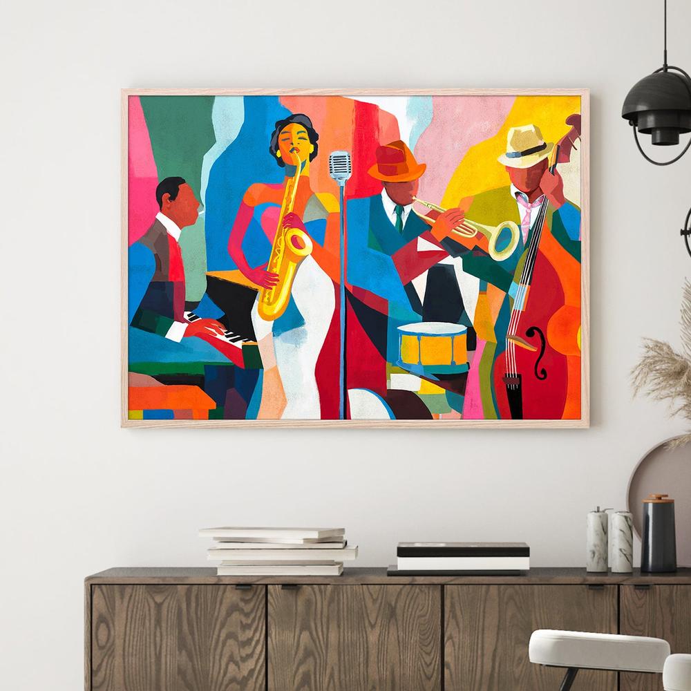 Jazz Fever|Canvas Wall Art Print,Poster Print
