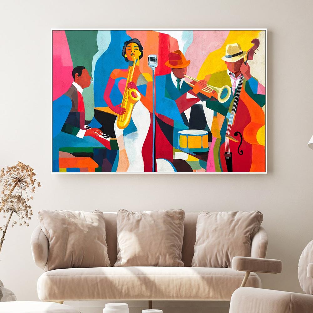 Jazz Fever|Canvas Wall Art Print,Poster Print