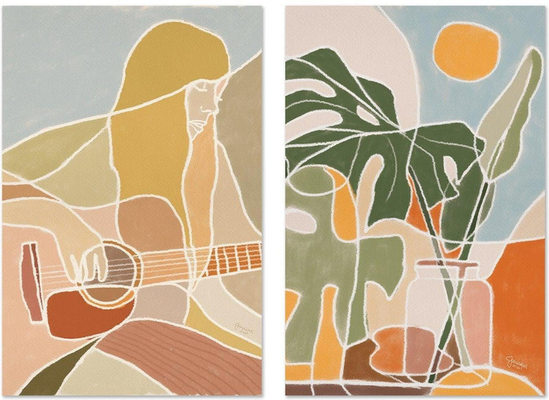wall-art-print-canvas-poster-framed-Jonni, Monstera, Set Of 2-by-Junia Kall-Gioia Wall Art