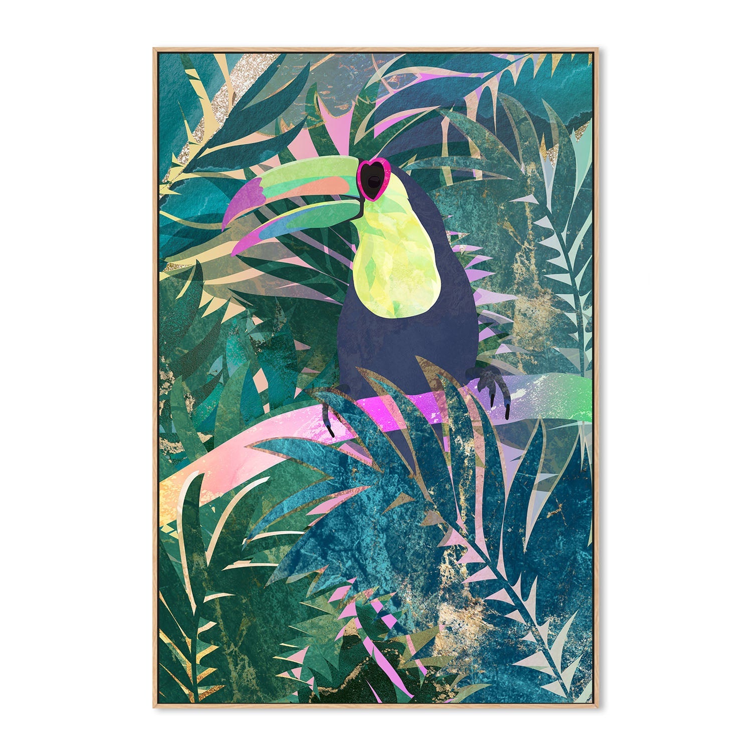 wall-art-print-canvas-poster-framed-Jungle Toucan , By Sarah Manovski-4