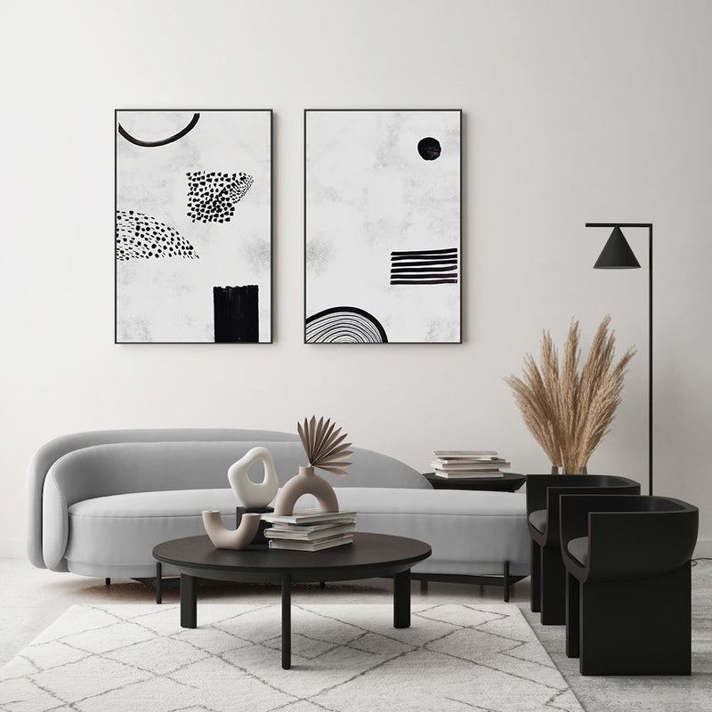 wall-art-print-canvas-poster-framed-Jupiter And Saturn, Set Of 2 , By Danushka Abeygoda-GIOIA-WALL-ART