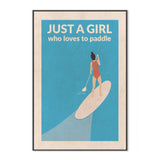 wall-art-print-canvas-poster-framed-Just A Girl Who Loves To Paddle, Style A , By Jon Downer-GIOIA-WALL-ART
