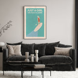 wall-art-print-canvas-poster-framed-Just A Girl Who Loves To Paddle, Style B , By Jon Downer-GIOIA-WALL-ART
