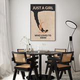 wall-art-print-canvas-poster-framed-Just A Girl Who Loves To Swim, Style A , By Jon Downer-GIOIA-WALL-ART