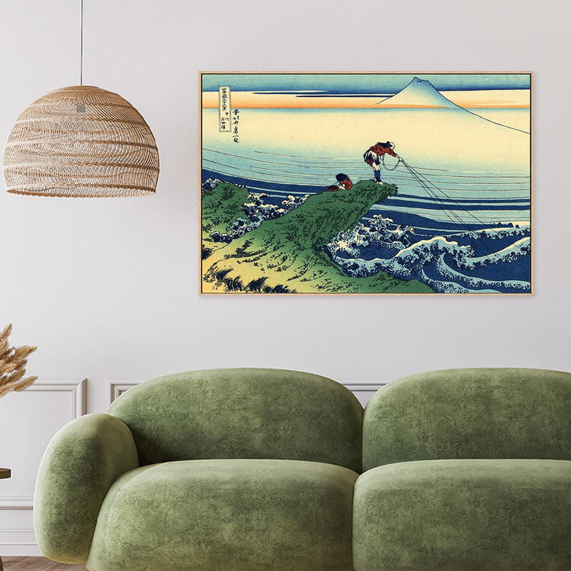 wall-art-print-canvas-poster-framed-Kajikazawa in Kai Province-by-Katsushika Hokusai-Gioia Wall Art