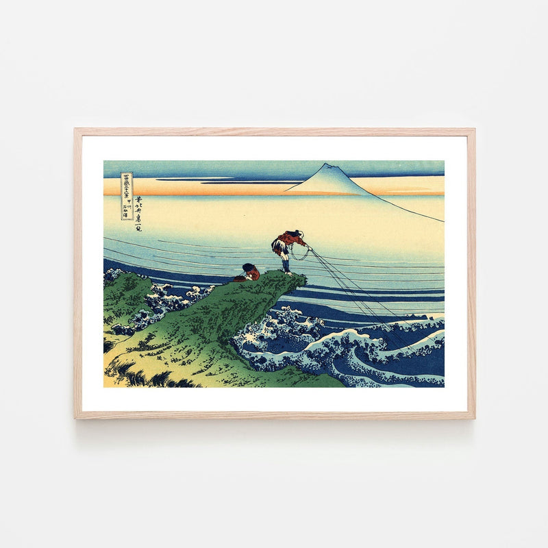 wall-art-print-canvas-poster-framed-Kajikazawa in Kai Province-by-Katsushika Hokusai-Gioia Wall Art