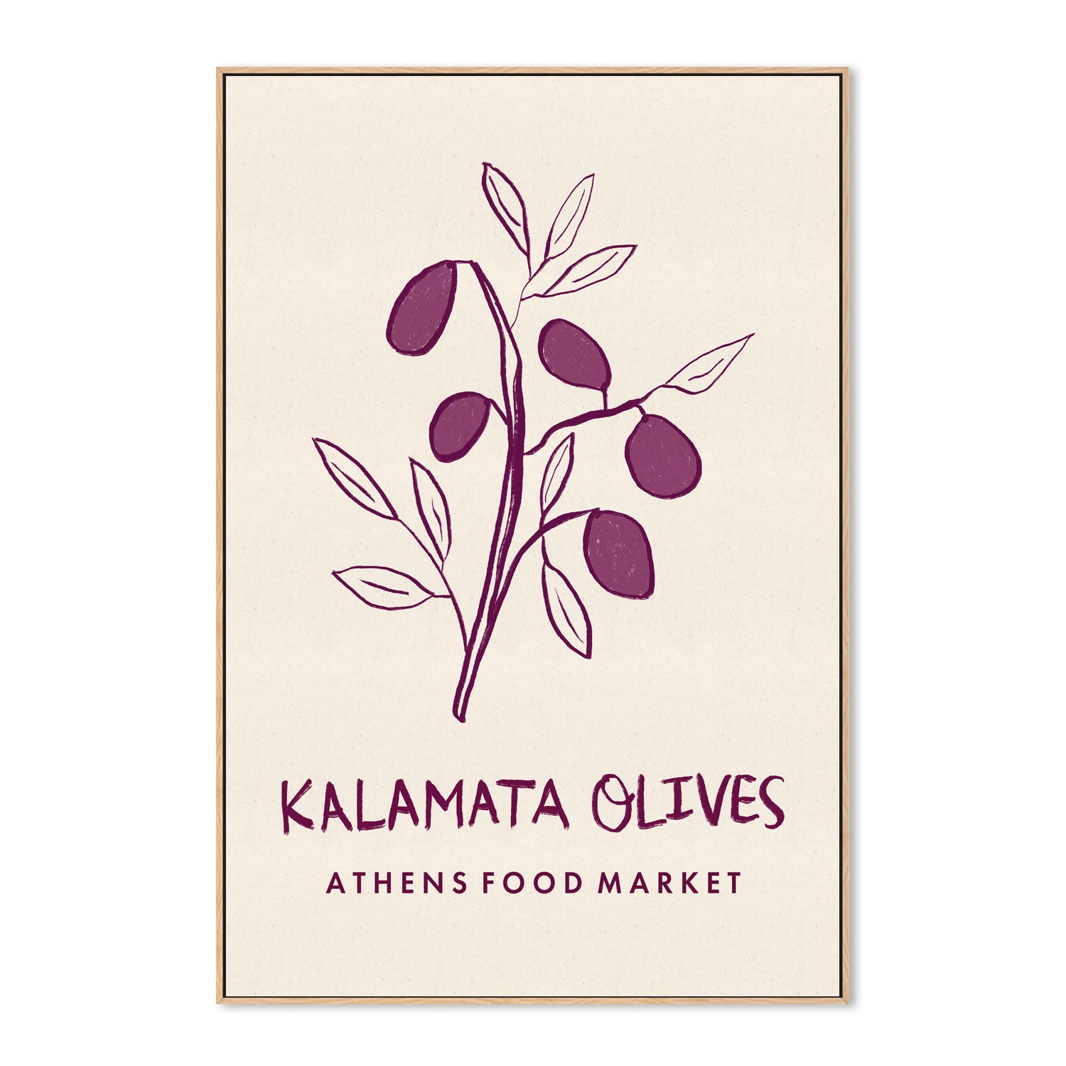 wall-art-print-canvas-poster-framed-Kalamata Olives, Athens Food Market , By Lia Nell-4