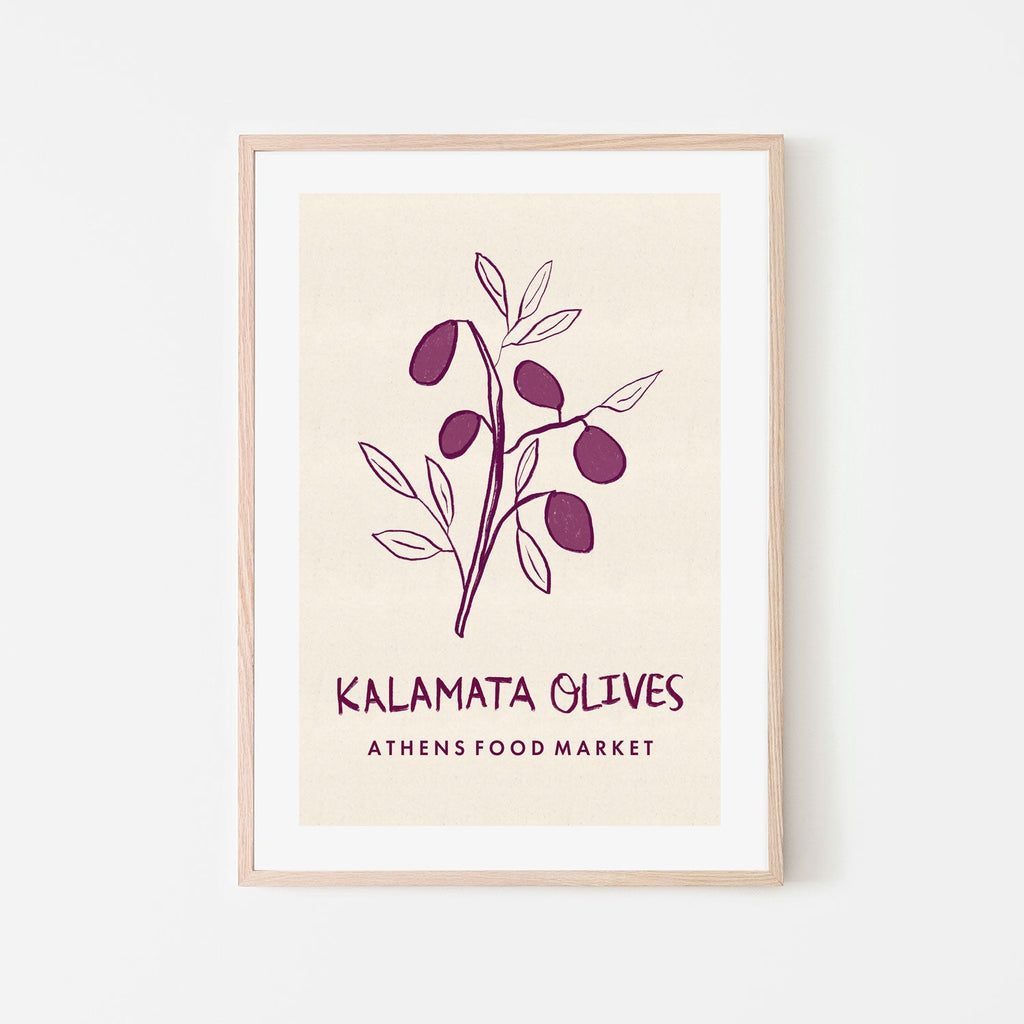 Kalamata Olives, Athens Food Market , By Lia Nell Wall Art Print